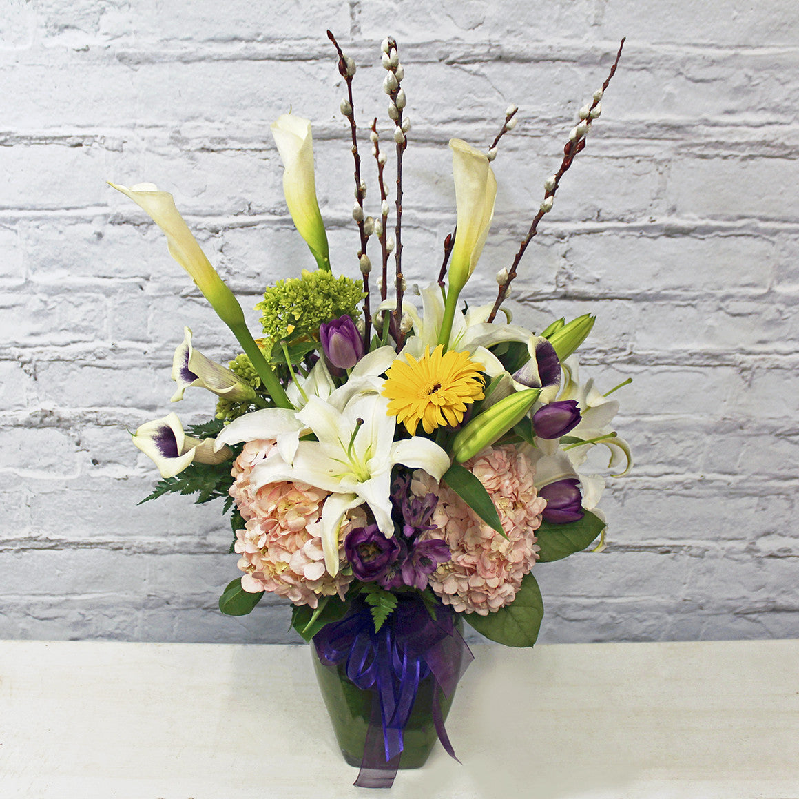 WELCOMING SPRING WREATH (MS-0002) - Mendham Flower Shop