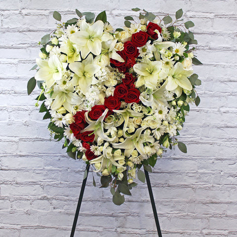 A MOURNING HEART SPRAY (MF-0079)